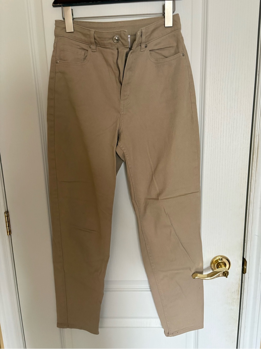 H&M  Khaki Straight-Leg Chinos - Tan